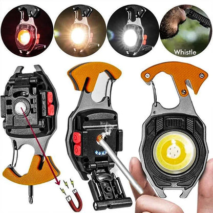 2023 HOT SALE-15 In 1 Multifunction Keychain Flashlight