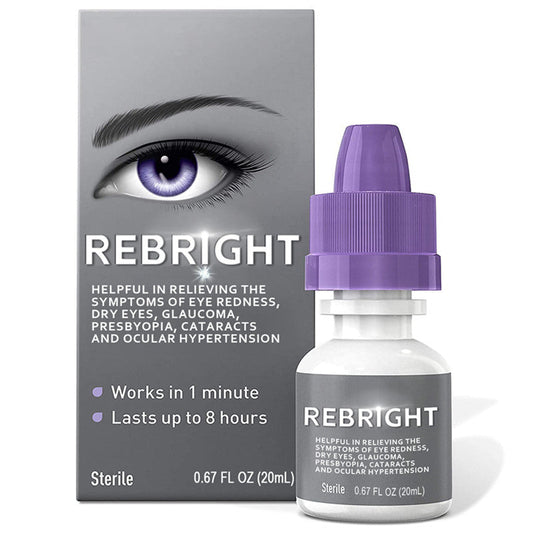 REBRIGHT™ Eye Drops for the symptoms of eye redness, dry eyes, glaucoma, presbyopia, cataracts and ocular hypertension