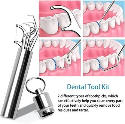 🔥Hot Sale - Stainless Steel Toothpick Set 7pcs